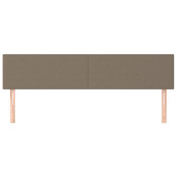 Kopfteile 2 Stk. Taupe 100x5x78/88 cm Stoff