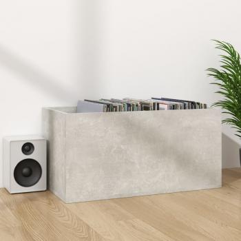 Schallplatten-Aufbewahrungsbox Betongrau 71x34x36 cm