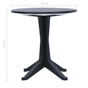 ARDEBO.de - Gartentisch Anthrazit 70 cm Kunststoff