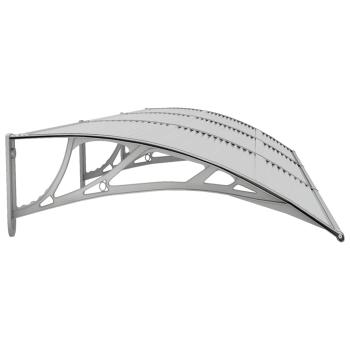 Türvordach Grau 300x75 cm Polycarbonat