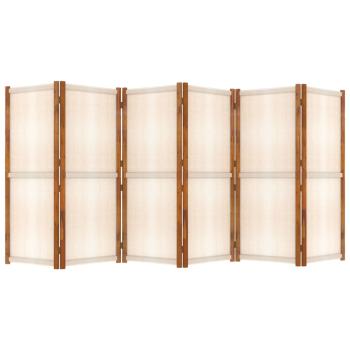 6-tlg. Raumteiler Cremeweiß 420x180 cm