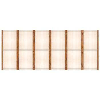 6-tlg. Raumteiler Cremeweiß 420x180 cm