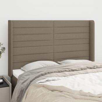 ARDEBO.de - Kopfteil mit Ohren Taupe 147x16x118/128 cm Stoff