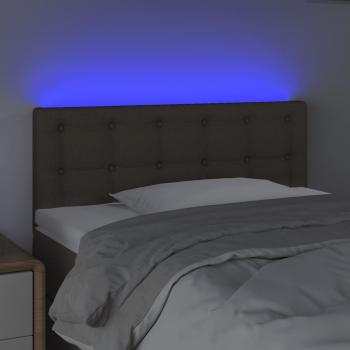 LED Kopfteil Taupe 100x5x78/88 cm Stoff