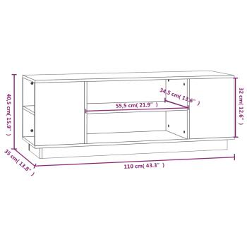 ARDEBO.de - TV-Schrank 110x35x40,5 cm Massivholz Kiefer
