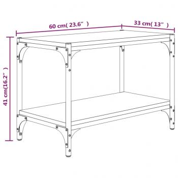 TV-Schrank Schwarz 60x33x41 cm Holzwerkstoff und Stahl