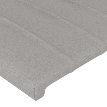 Bettgestell mit Kopfteil Hellgrau 140x200 cm Stoff