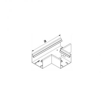 Hager BR6513089016 T-Stück aus Grundprofil zu BR 68x130mm Oberteil 80mm in verkehrsweiß