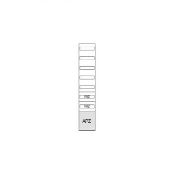 Hager ZU59VT5APZ2 Verteilerfeld, univers Z, Höhe 1350 mm, 5-reihig, 1-feldig, m. RfZ u. APZ unten