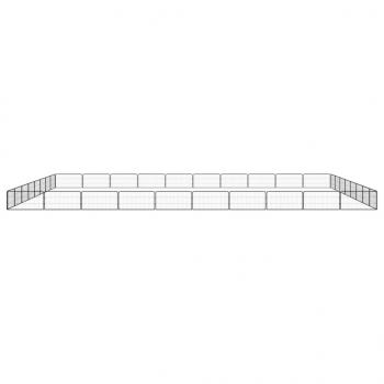 36-tlg. Hundelaufstall Schwarz 100x50cm Stahl Pulverbeschichtet