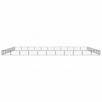40-tlg. Hundelaufstall Schwarz 100x50cm Stahl Pulverbeschichtet