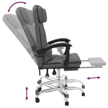 Bürostuhl mit Massagefunktion Grau Kunstleder