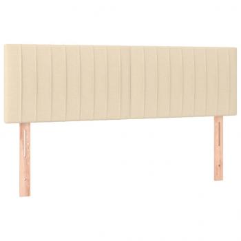 Boxspringbett mit Matratze & LED Creme 140x190 cm Stoff