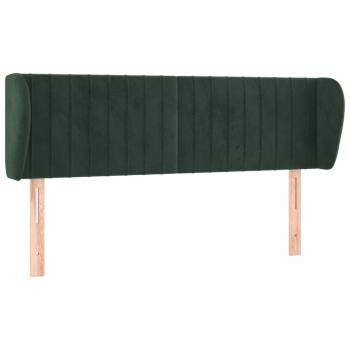 Kopfteil mit Ohren Dunkelgrün 147x23x78/88 cm Samt 