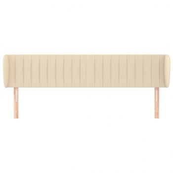Kopfteil mit Ohren Creme 203x23x78/88 cm Stoff
