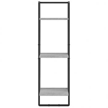 Wandregal 3 Fächer Grau Sonoma 30x25x100 cm Holzwerkstoff
