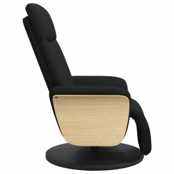 Relaxsessel mit Fußteil Schwarz Stoff