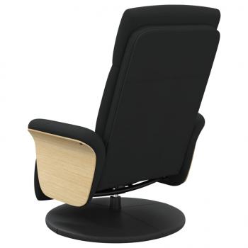 Relaxsessel mit Fußteil Schwarz Stoff