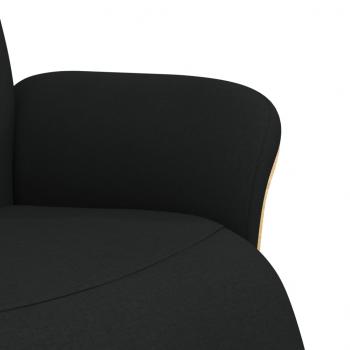 Relaxsessel mit Fußteil Schwarz Stoff