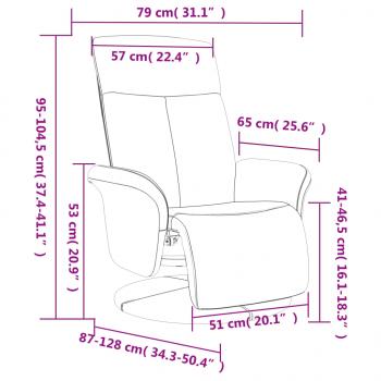 Relaxsessel mit Fußteil Schwarz Stoff