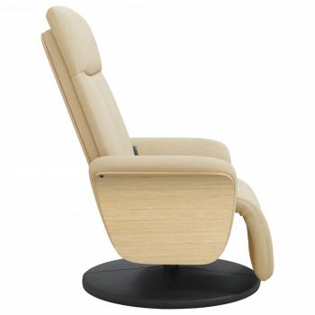 Massagesessel mit Fußteil Creme Stoff