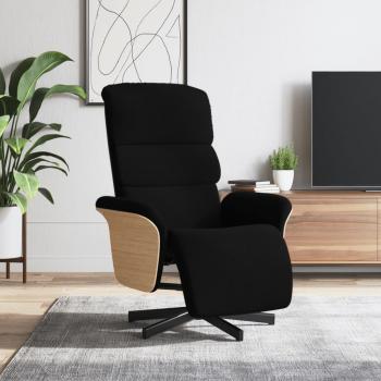 ARDEBO.de - Relaxsessel mit Fußteil Schwarz Stoff