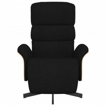 Relaxsessel mit Fußteil Schwarz Stoff