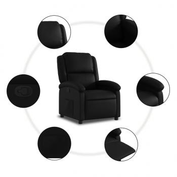 Relaxsessel Schwarz Kunstleder
