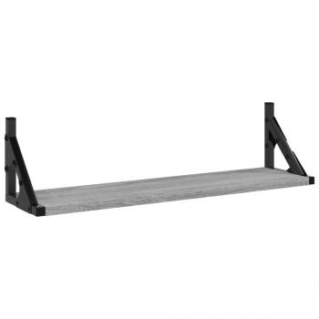 Wandregale 2 Stk. Grau Sonoma 60x15x15,5 cm