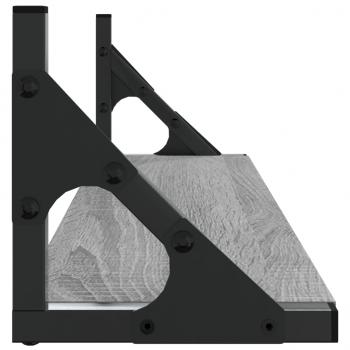 Wandregale 2 Stk. Grau Sonoma 60x15x15,5 cm