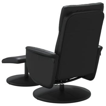 ARDEBO.de - Massagesessel mit Fußhocker Schwarz Kunstleder