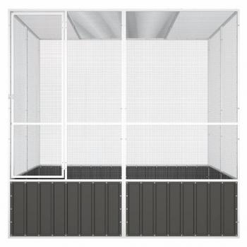 Vogelkäfig Anthrazit 213,5x217,5x211,5 cm Verzinkter Stahl