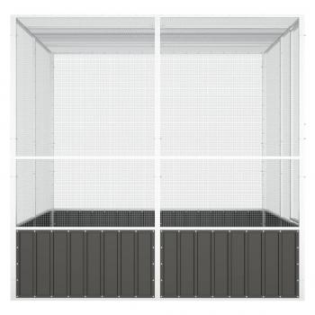 Vogelkäfig Anthrazit 213,5x217,5x211,5 cm Verzinkter Stahl