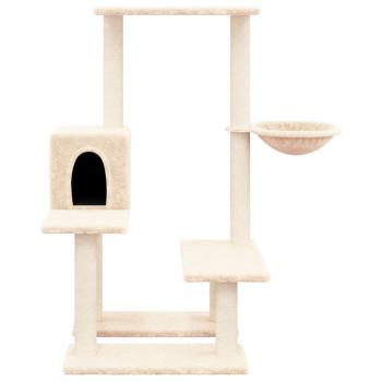 Kratzbaum mit Sisal-Kratzsäulen Creme 94,5 cm