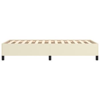 Bettgestell Creme 90x190 cm Kunstleder