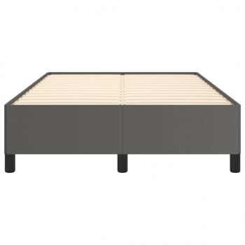 Bettgestell Grau 120x200 cm Kunstleder