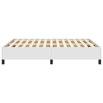 Bettgestell Weiß 140x190 cm Kunstleder