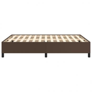 Bettgestell Braun 140x190 cm Kunstleder