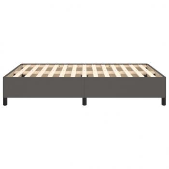 Bettgestell Grau 140x200 cm Kunstleder