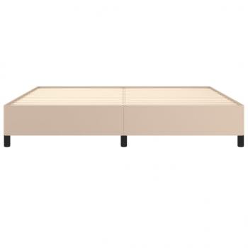 Bettgestell Cappuccino-Braun 200x200 cm Kunstleder