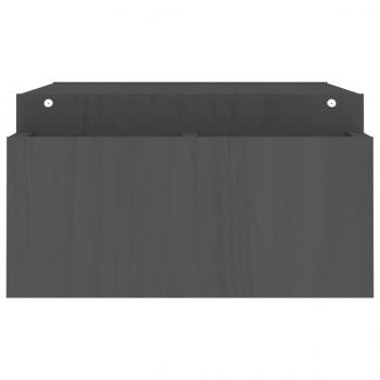 Monitorständer Grau 100x27,5x15 cm Massivholz Kiefer