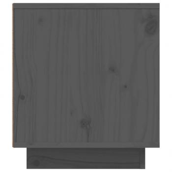 TV-Schrank Grau 110x35x40,5 cm Massivholz Kiefer