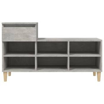 Schuhregal Betongrau 102x36x60 cm Holzwerkstoff
