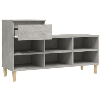 Schuhregal Betongrau 102x36x60 cm Holzwerkstoff