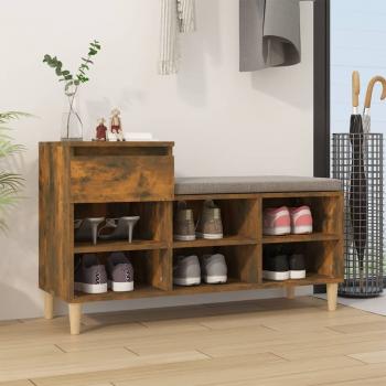 ARDEBO.de - Schuhregal Räuchereiche 102x36x60 cm Holzwerkstoff
