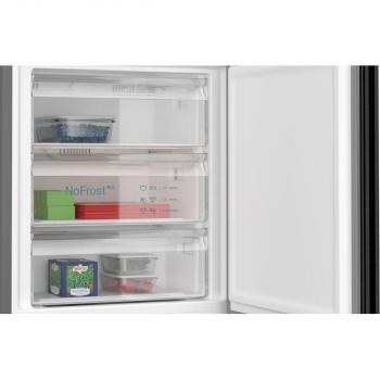 Siemens KG49NXXCF iQ300 Stand Kühl-Gefrierkombination, 70 cm breit, 440 L, noFrost, extrem leise, Touch-Bedienung, BlackSteel