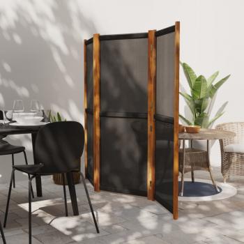 ARDEBO.de - 3-tlg. Raumteiler Schwarz 210x180 cm