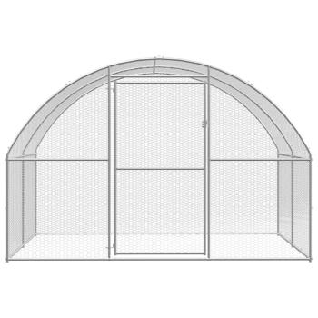 Outdoor-Hühnerstall 3x2x2 m Verzinkter Stahl