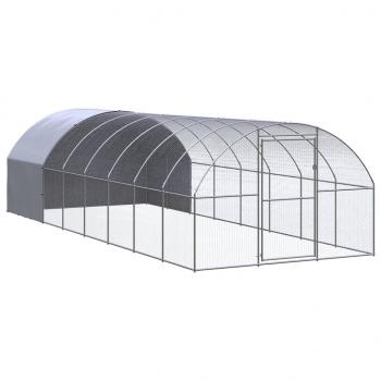 ARDEBO.de - Outdoor-Hühnerstall 3x8x2 m Verzinkter Stahl