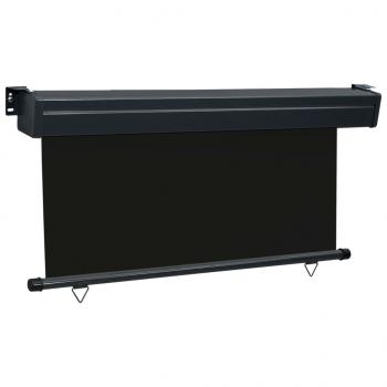 Balkon-Seitenmarkise 160 × 250 cm Schwarz